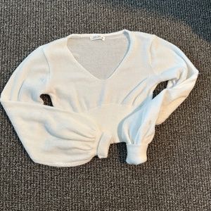 Cropped White Sweater